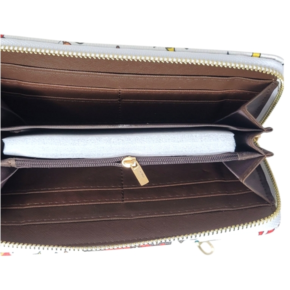 White Graffitti Mardi Gras Large Tote and Wallet Set - Picture 10 of 10